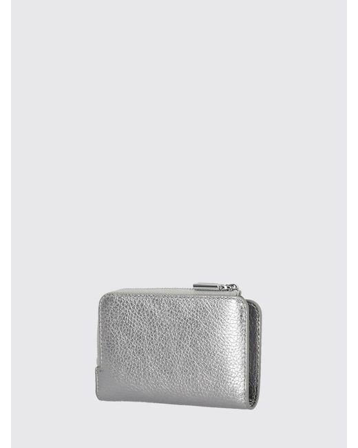 Coccinelle White Grained Leather Wallet