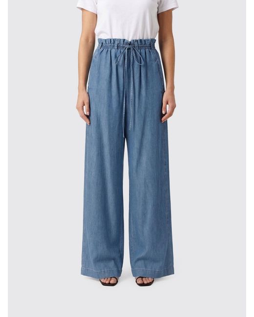 Tela Blue Cotton Palazzo Pants