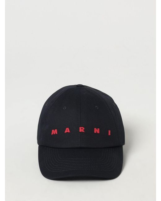 Marni Baumwollhut Mit Logo-Print in Blue für Herren