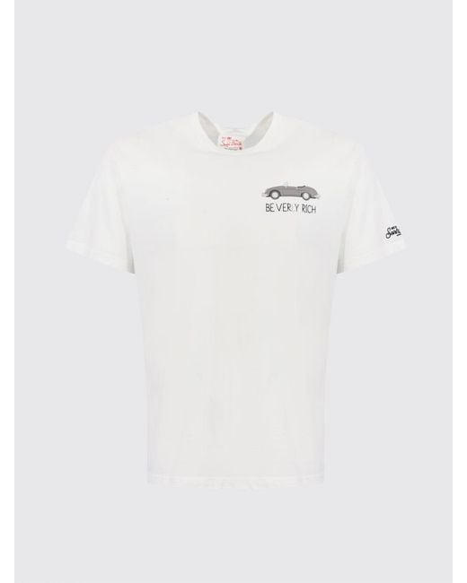 Mc2 Saint Barth White Cotton Crew Neck T-Shirt for men