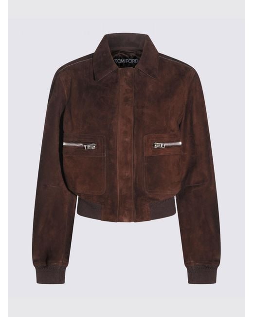 Tom Ford Brown Suede Leather Jacket