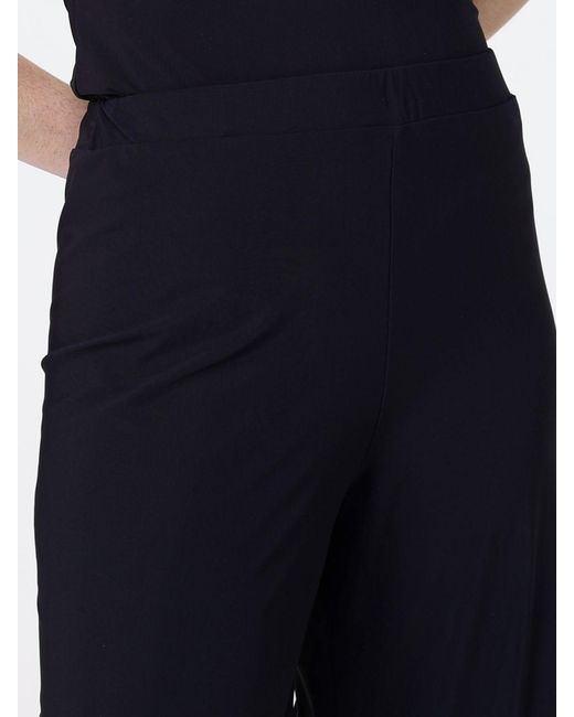 Maliparmi Blue High-Waisted Wide-Leg Jersey Pants