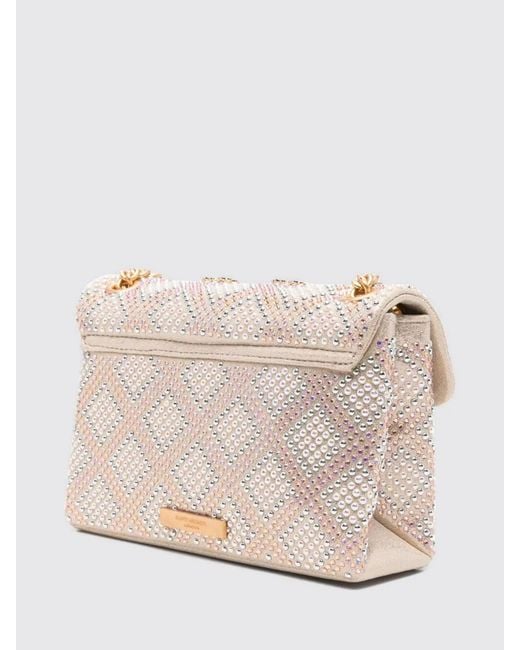Kurt Geiger Natural Kensington Mini Suede Bag With Rhinestones