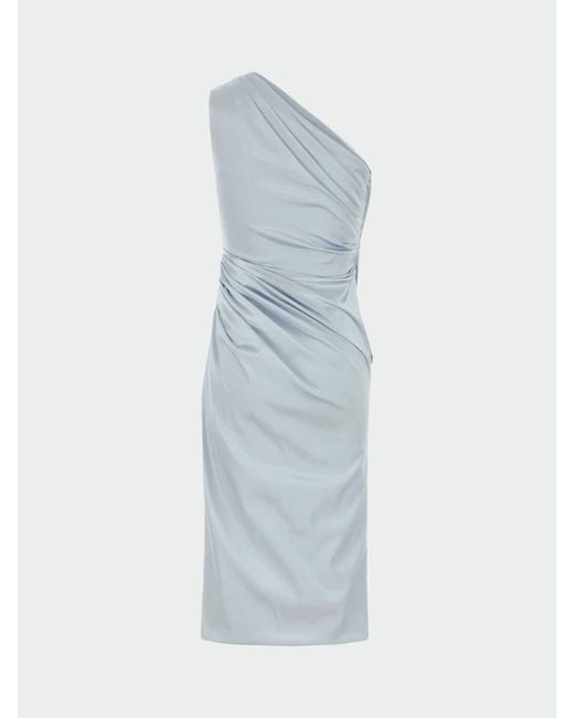 Dolce & Gabbana Blue Dolce &Amp Gabbana One-Shoulder Satin Dress