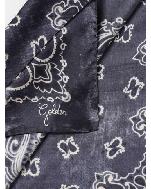 Foulard in seta con stampa di Golden Goose Deluxe Brand in Blue da Uomo