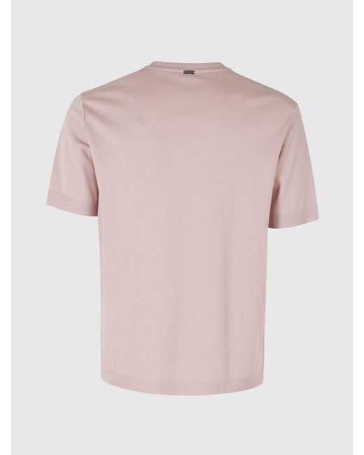 Herno Purple Crew-Neck Short-Sleeved T-Shirt for men