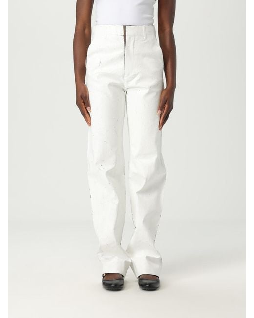 MM6 by Maison Margiela White Trousers