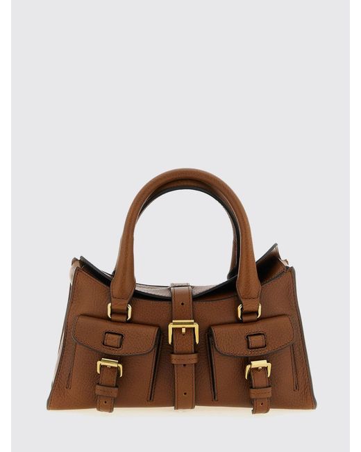 Mulberry Brown Roxanne Mini Hammered Leather Bag