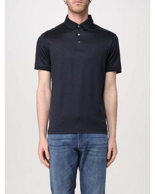 Emporio Armani Blue Polo Shirt Classic for men
