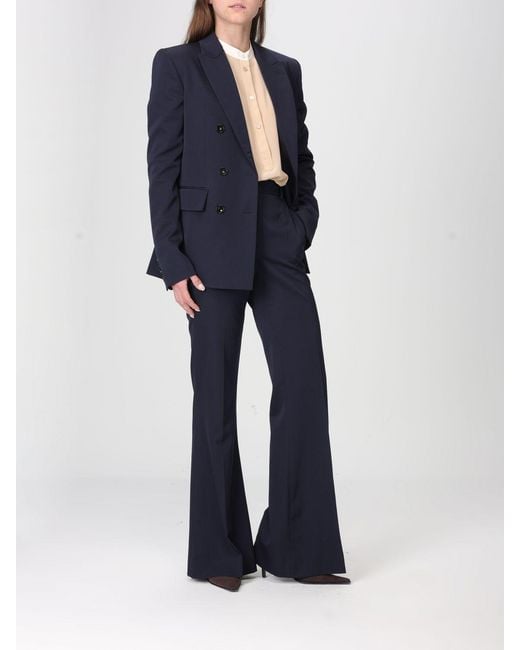 Stella McCartney Blue Flared Wool Trousers