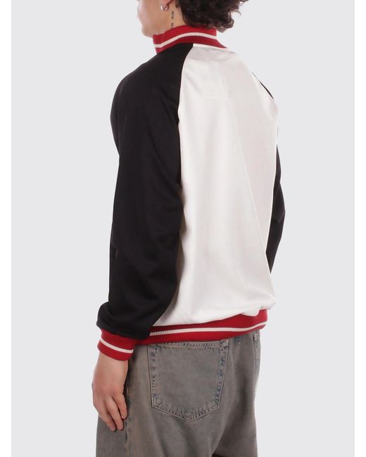 Gcds Black Technical Fabric Zip Sweatshirt for men