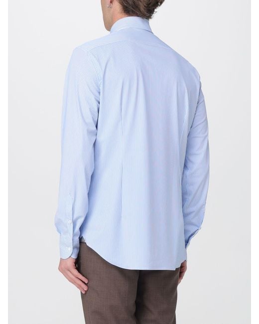 Corneliani Blue Striped Classic Shirt for men