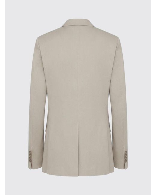 Rier Gray Single-Breasted Wool Blazer With Peak Lapels And Two Buttons for men