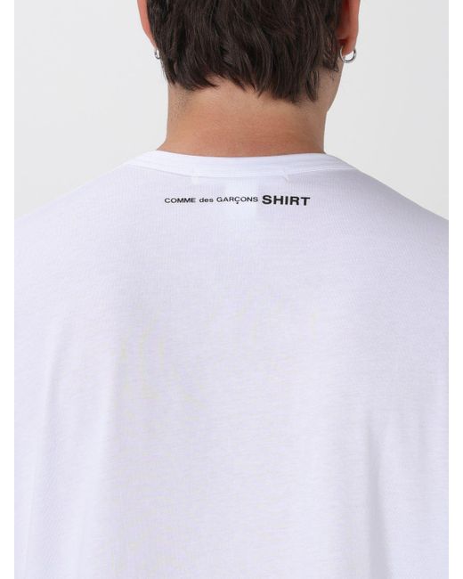 T-shirt basic in cotone di Comme des Garçons in White da Uomo