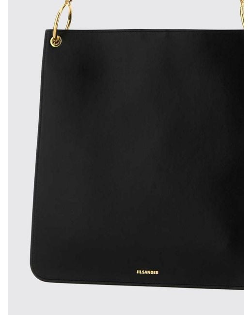 Jil Sander Black Otto Leather Bag