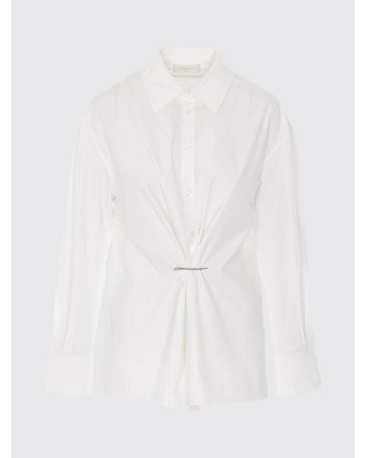Twinset White Cotton Poplin Shirt