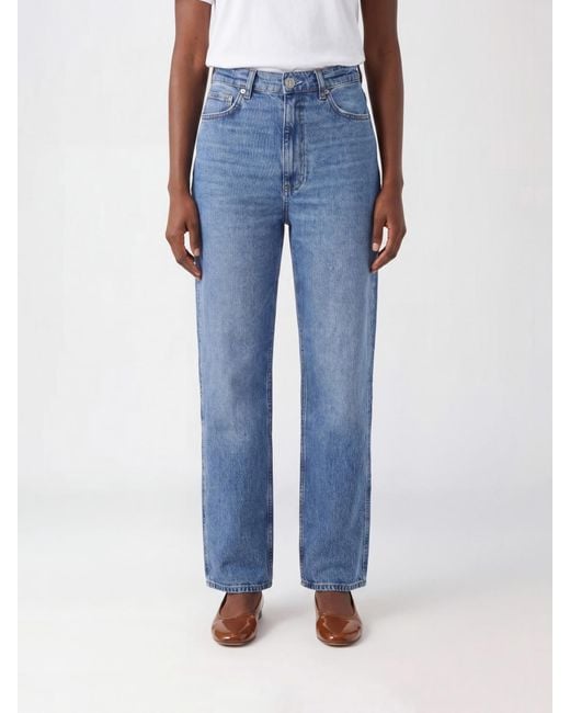 Anine Bing Blue Straight Denim Jeans