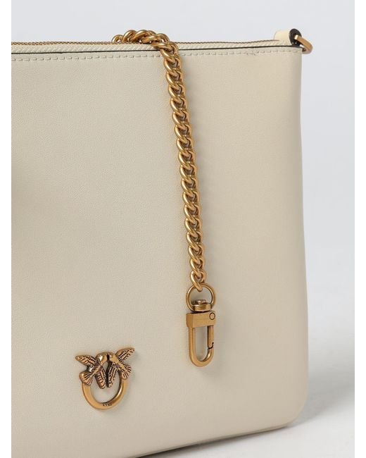 Pinko Natural Flat Love Bag Simply Leather Clutch