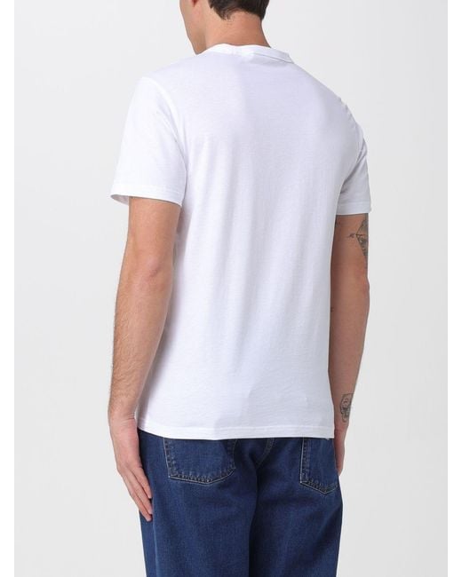 Belstaff White Surface Crew Neck T-Shirt With Logo for men
