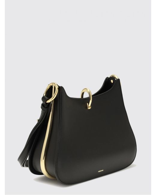 Rabanne Black Leather Shoulder Bag