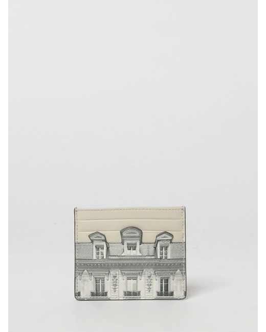 Karl Lagerfeld White Rsg Maison Faux Leather Credit Card Holder