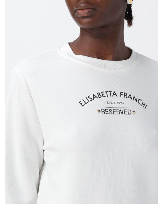 Elisabetta Franchi White Sweatshirt