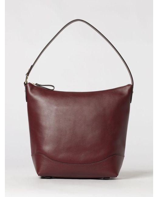 Ralph Lauren Red Tasha Leather Bag