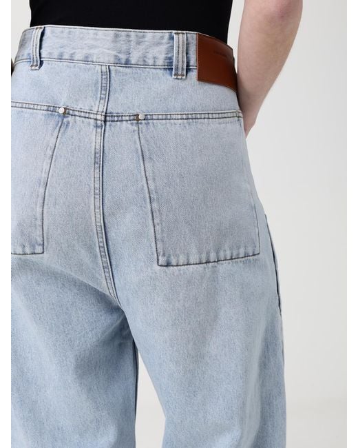 Entire studios Blue Cotton Denim Wide-Leg Jeans