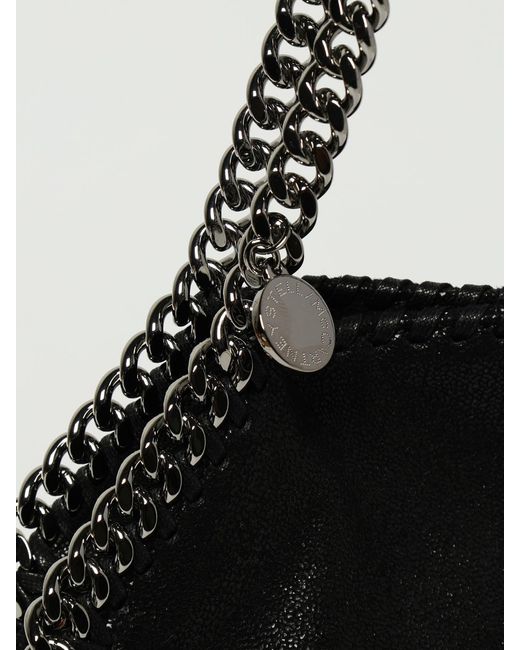 Stella McCartney Black Falabella Crackled Synthetic Suede Bag