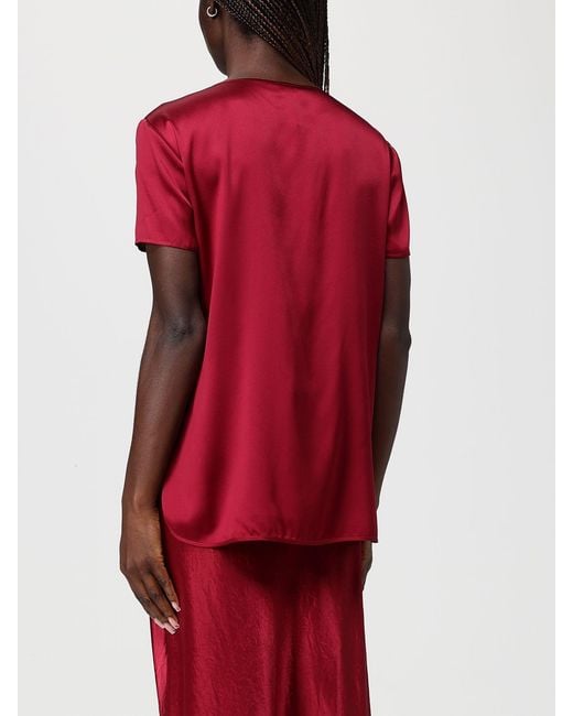 Max Mara Red Silk Blouse