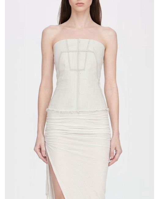 Rick Owens White Bustier Top