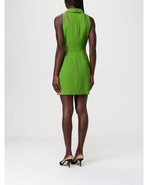 Elisabetta Franchi Green Double Crepe Dress