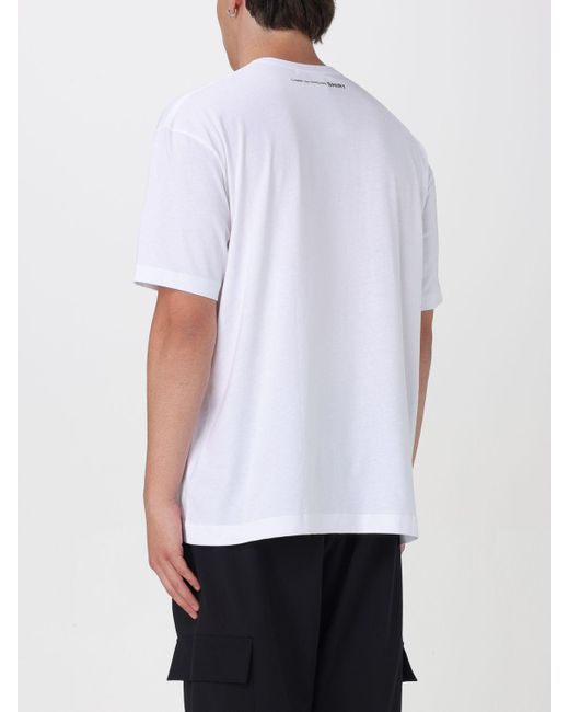 T-shirt basic in cotone di Comme des Garçons in White da Uomo