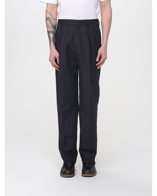Lardini Blue Gabardine Tailored Trousers for men