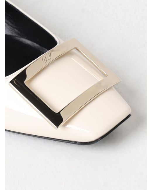 Roger Vivier White Ballet Flats