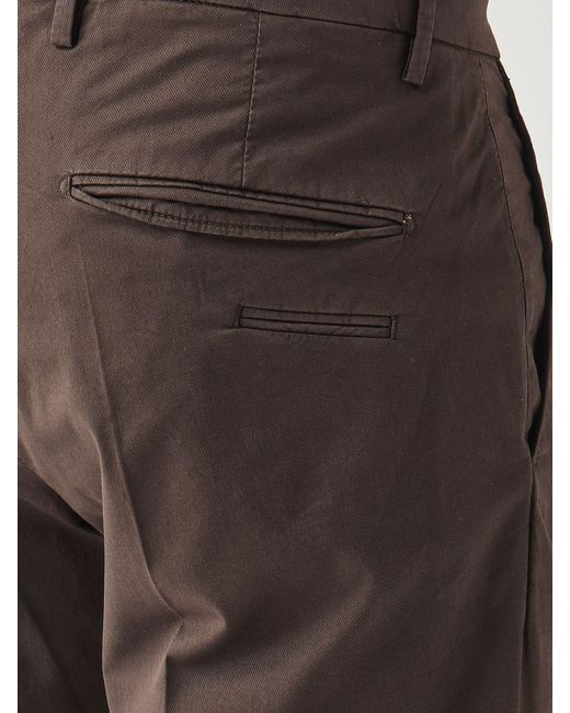 Briglia 1949 Gray Stretch Cotton Chino Trousers for men