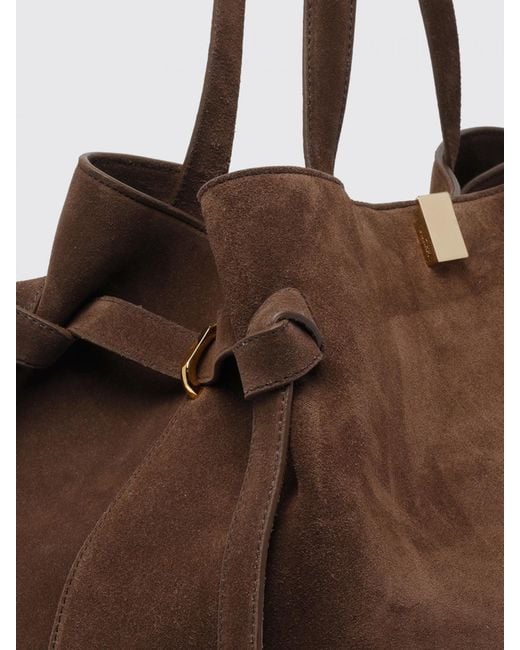 Yuzefi Brown Gyoza Suede Bag