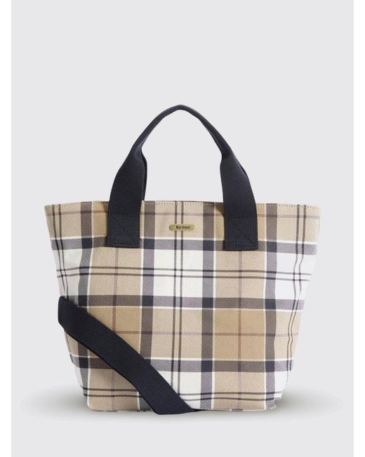 Barbour Natural Tartan Cotton Maisy Bag