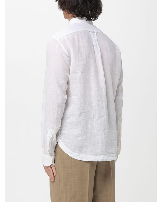 Barena White Pavan Linen Shirt for men
