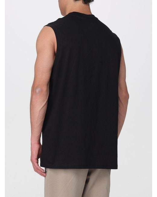 ARMANI EXCHANGE Black Cotton Jersey Tank Top With Logo for men