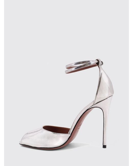 Paris Texas White Vera Laminated Leather Sandals
