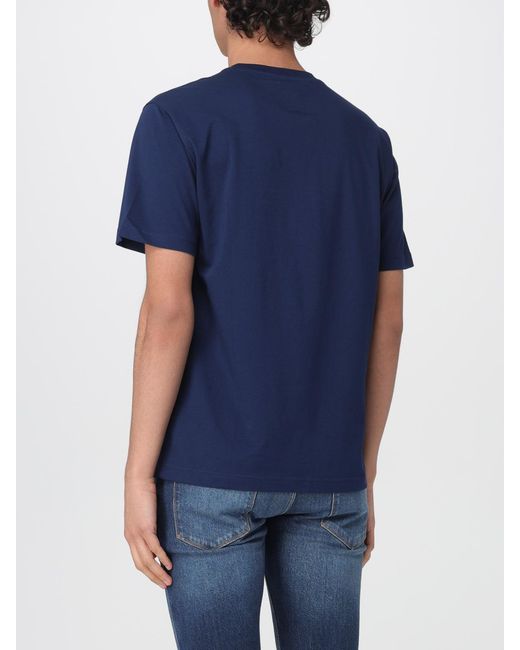 Emporio Armani Blue Printed Cotton T-Shirt for men
