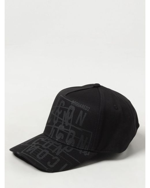 Cappello in twill di cotone di DSquared² in Black da Uomo