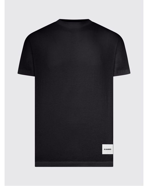Jil Sander Black Set Of 3 Basic Cotton T-Shirts for men