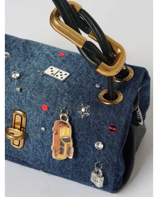 Marc Jacobs Blue The Trinket Charm Mini Dual Shoulder Bag