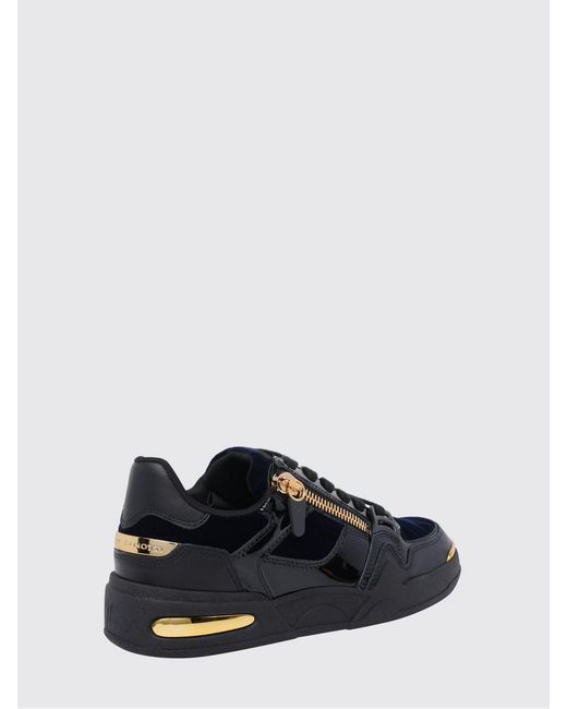 Giuseppe Zanotti Black Gz-Ghost Bicolor Leather Low-Top Sneakers With Side Zips for men