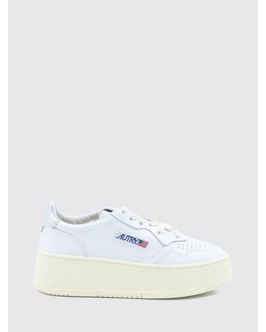 Autry White Medalist Platform Low Sneakers