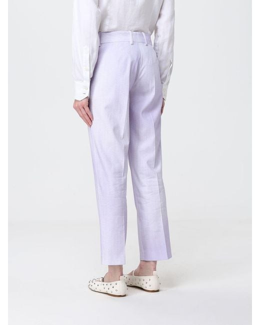 Ermanno Scervino Purple Slim Fit Viscose Trousers