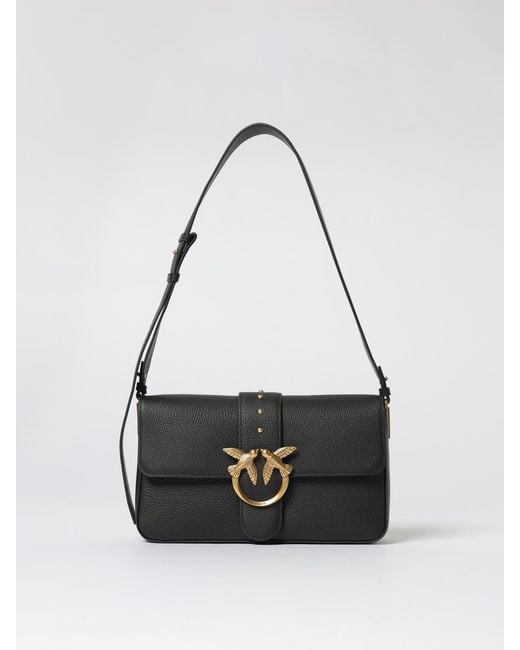 Pinko White Love One Classic Shoulder Bag