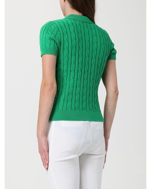 Ralph Lauren Green Cotton Knit Polo Shirt